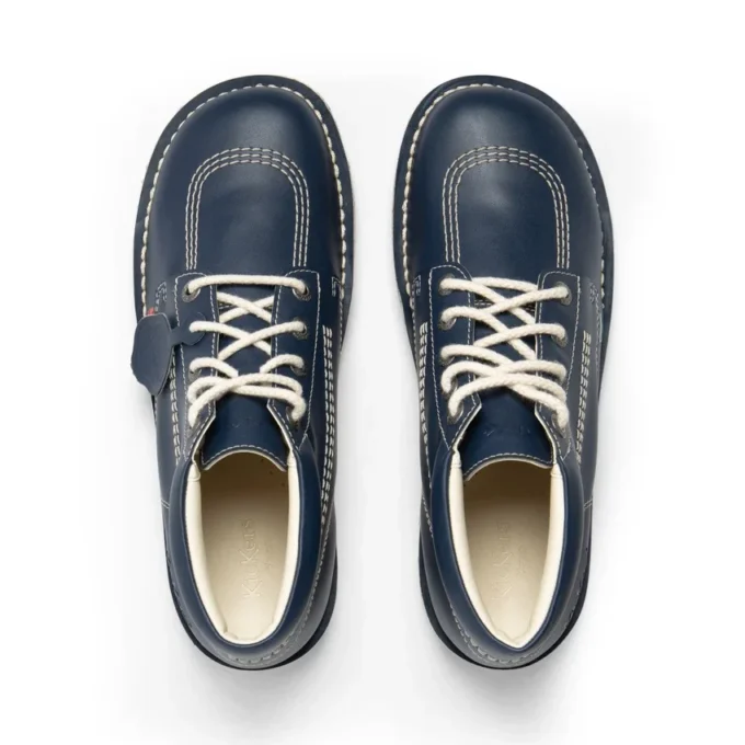 Vuxen Unisex Kick Hi Läderalternativ Marinblå