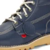 Vuxen Unisex Kick Hi Läderalternativ Marinblå