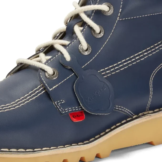 Vuxen Unisex Kick Hi Läderalternativ Marinblå