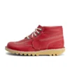 Vuxen Unisex Kick Hi Läderalternativ Röd