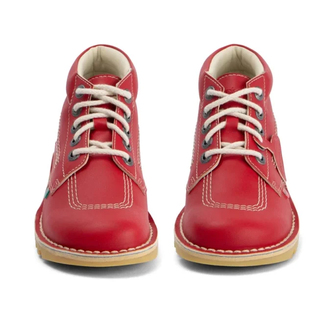 Vuxen Unisex Kick Hi Läderalternativ Röd