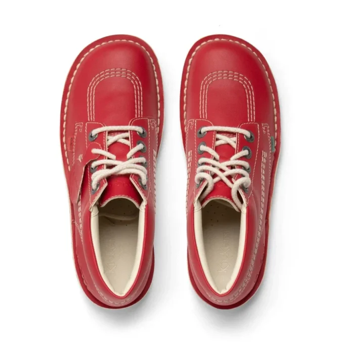 Vuxen Unisex Kick Hi Läderalternativ Röd