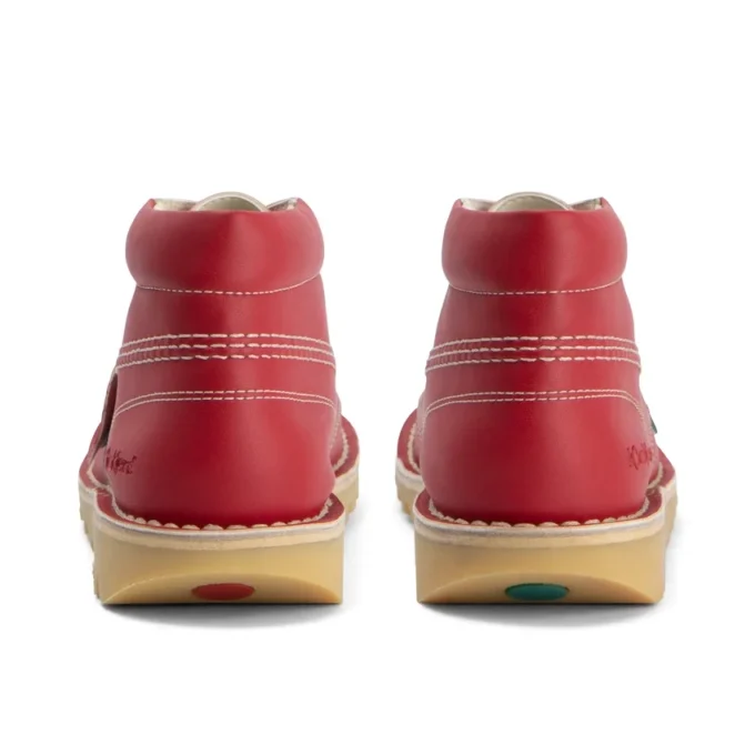 Vuxen Unisex Kick Hi Läderalternativ Röd