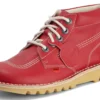 Vuxen Unisex Kick Hi Läderalternativ Röd