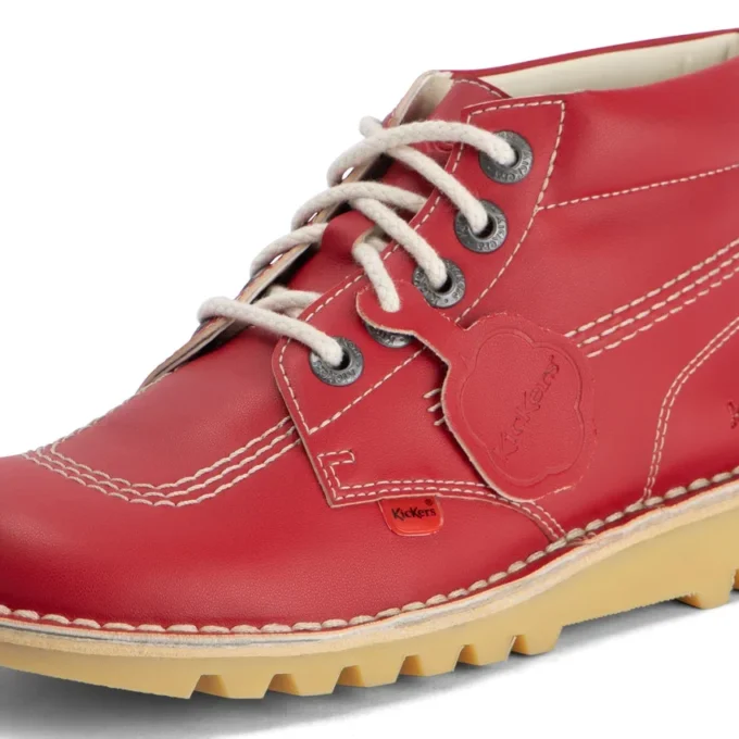 Vuxen Unisex Kick Hi Läderalternativ Röd