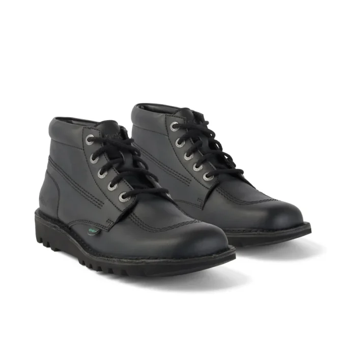 Vuxen Unisex Kick Hi Läderalternativ Svart
