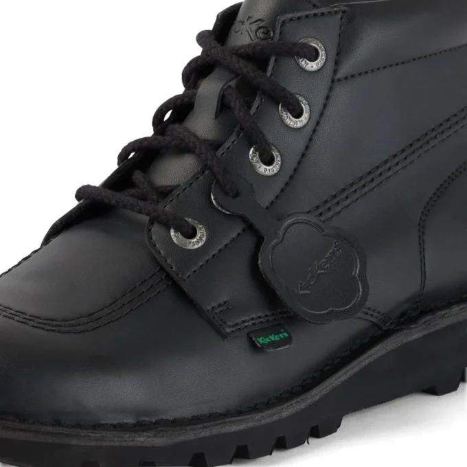 Vuxen Unisex Kick Hi Läderalternativ Svart