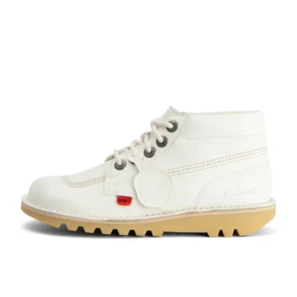 Vuxen Unisex Kick Hi Läderalternativ Vit