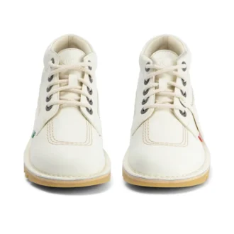 Vuxen Unisex Kick Hi Läderalternativ Vit