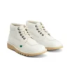 Vuxen Unisex Kick Hi Läderalternativ Vit