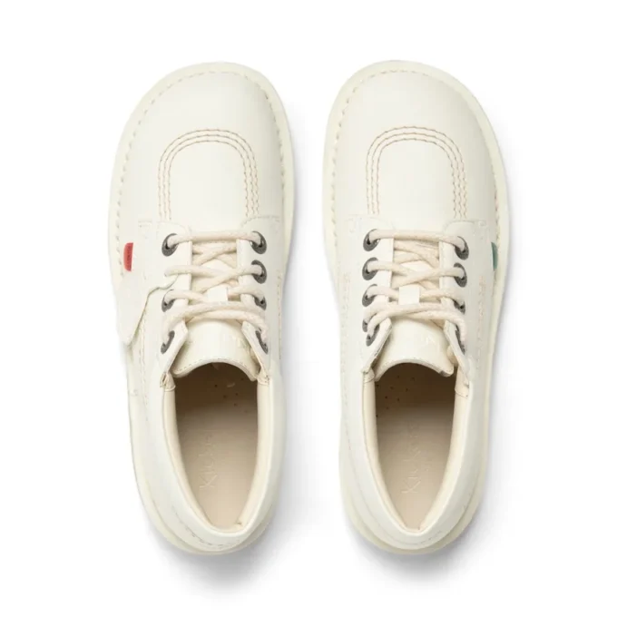 Vuxen Unisex Kick Hi Läderalternativ Vit