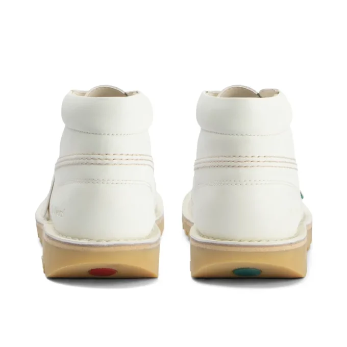 Vuxen Unisex Kick Hi Läderalternativ Vit