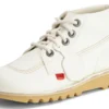 Vuxen Unisex Kick Hi Läderalternativ Vit