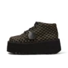 Vuxen Unisex Kick Hi Platform Läder Svart/Khaki