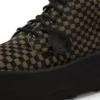 Vuxen Unisex Kick Hi Platform Läder Svart/Khaki