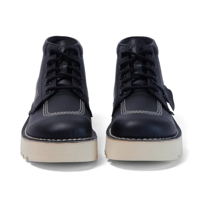 Vuxen Unisex Kick Hi Stack Läderalternativ Svart