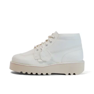 Vuxen Unisex Kick Hi Stack Läderalternativ Vit