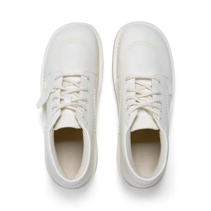 Vuxen Unisex Kick Hi Stack Läderalternativ Vit Vuxen Unisex Kick Hi Stack Läderalternativ Vit