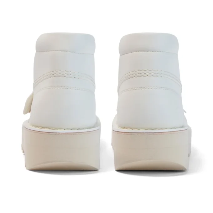 Vuxen Unisex Kick Hi Stack Läderalternativ Vit Vuxen Unisex Kick Hi Stack Läderalternativ Vit