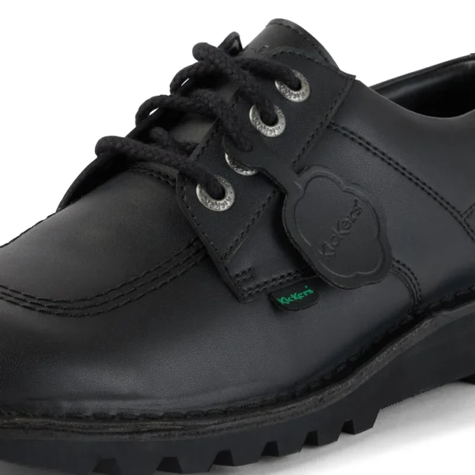 Vuxen Unisex Kick Lo Läderalternativ Svart Vuxen Unisex Kick Lo Läderalternativ Svart