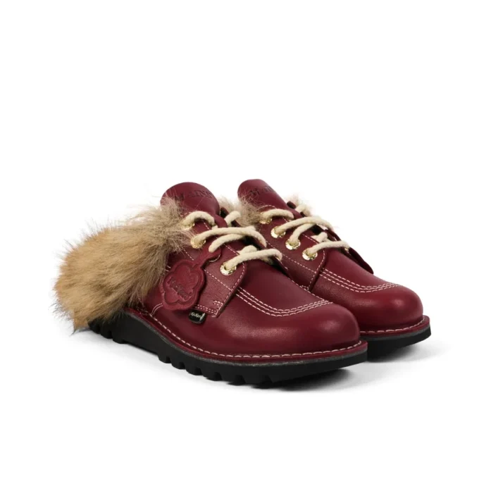Vuxen Unisex Kick Mule Fur Mains Röd Vuxen Unisex Kick Mule Fur Mains Röd
