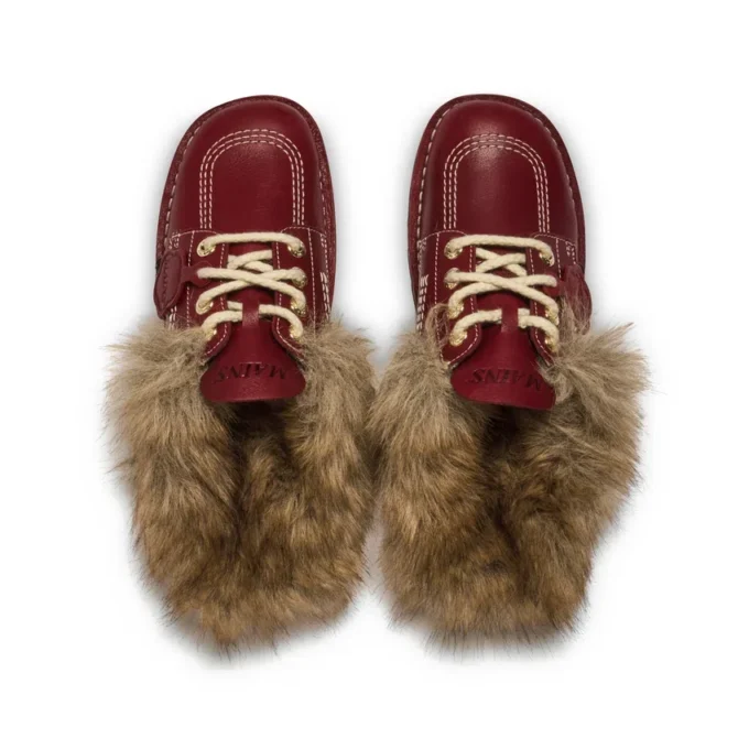 Vuxen Unisex Kick Mule Fur Mains Röd Vuxen Unisex Kick Mule Fur Mains Röd