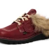 Vuxen Unisex Kick Mule Fur Mains Röd Vuxen Unisex Kick Mule Fur Mains Röd