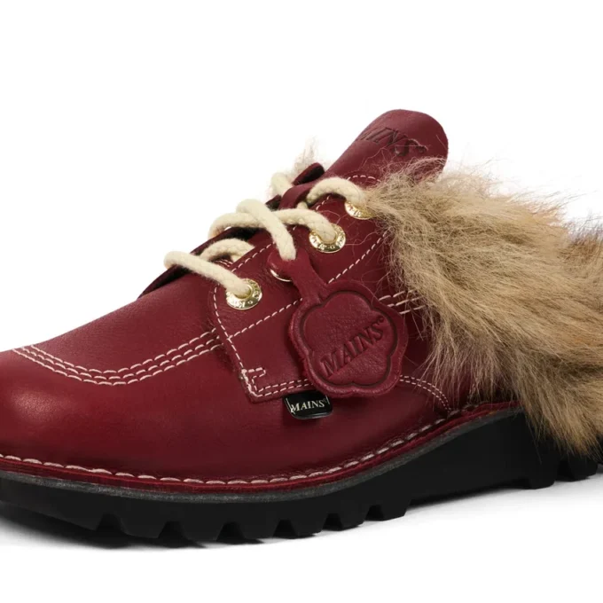 Vuxen Unisex Kick Mule Fur Mains Röd Vuxen Unisex Kick Mule Fur Mains Röd