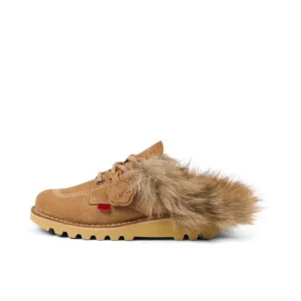 Vuxen Unisex Kick Mule Fur Mains Tan
