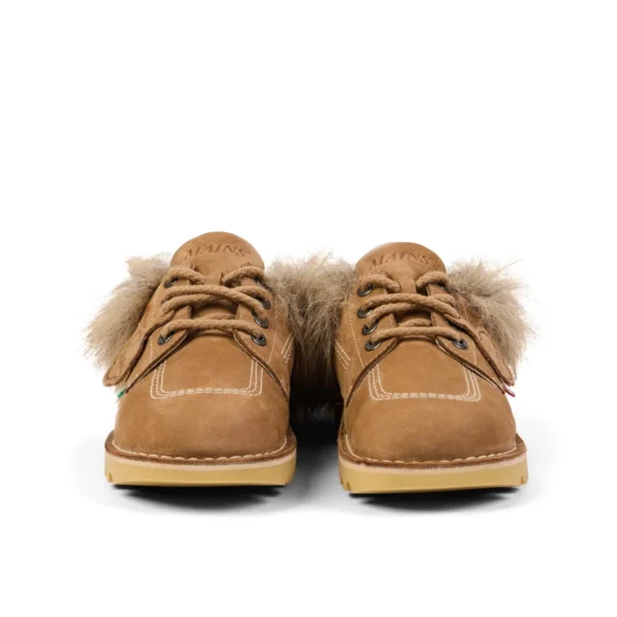 Vuxen Unisex Kick Mule Fur Mains Tan Vuxen Unisex Kick Mule Fur Mains Tan