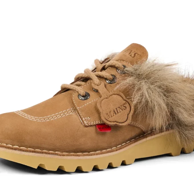 Vuxen Unisex Kick Mule Fur Mains Tan Vuxen Unisex Kick Mule Fur Mains Tan