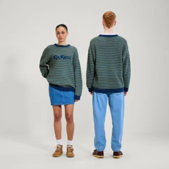 Vuxen Unisex Kickers Stickad tröja med bröstlogotyp i flera färger Vuxen Unisex Kickers Stickad tröja med bröstlogotyp i flera färger