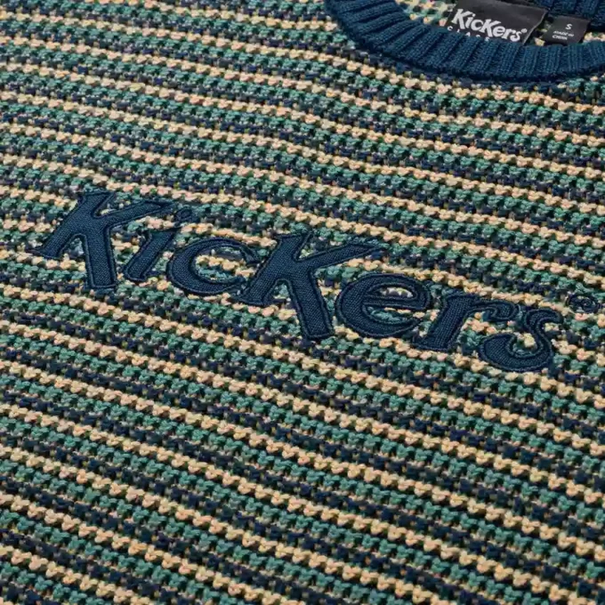 Vuxen Unisex Kickers Stickad tröja med bröstlogotyp i flera färger Vuxen Unisex Kickers Stickad tröja med bröstlogotyp i flera färger