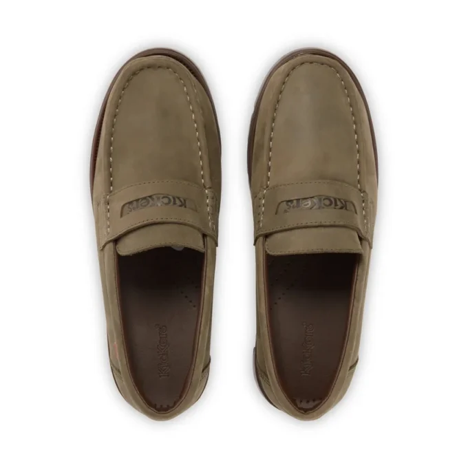 Vuxen Unisex Lennon Loafer Läder Mörkgrön Vuxen Unisex Lennon Loafer Läder Mörkgrön