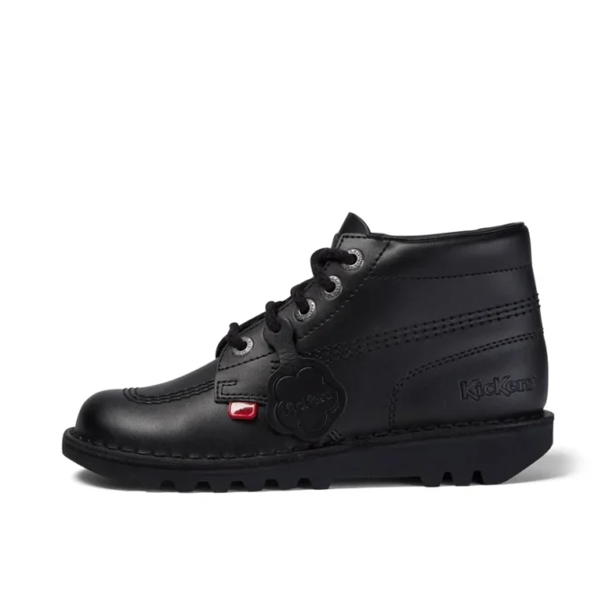 Youth Unisex Kick Hi Leather Black Youth Unisex Kick Hi Leather Black