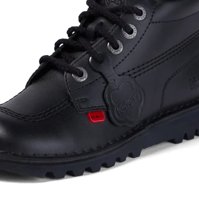 Youth Unisex Kick Hi Leather Black Youth Unisex Kick Hi Leather Black