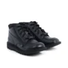 Youth Unisex Kick Hi Mix Mesh Leather Black Youth Unisex Kick Hi Mix Mesh Leather Black