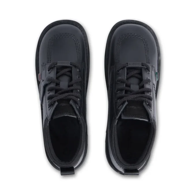 Youth Unisex Kick Hi Mix Mesh Leather Black Youth Unisex Kick Hi Mix Mesh Leather Black