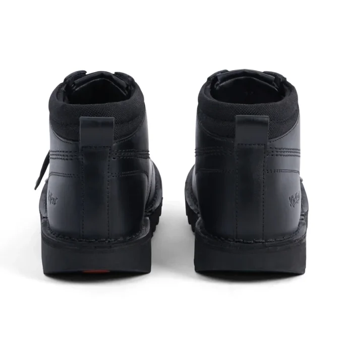 Youth Unisex Kick Hi Mix Mesh Leather Black Youth Unisex Kick Hi Mix Mesh Leather Black