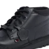 Youth Unisex Kick Hi Mix Mesh Leather Black Youth Unisex Kick Hi Mix Mesh Leather Black