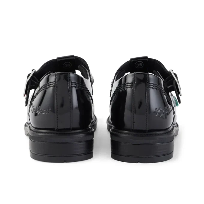 Youth Womens Lach T-Bar Leather Black