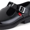 Youth Womens Lach T-Bar Leather Black
