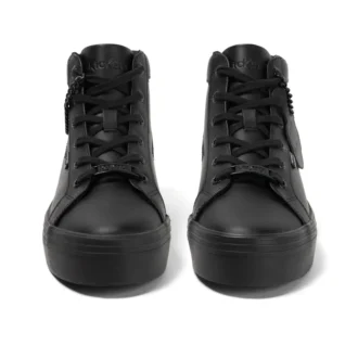 Youth Womens Tovni Hi Stack Chain Leather Black
